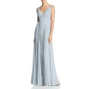 Laundry by Shelli Segal Pleated Chiffon Open Back